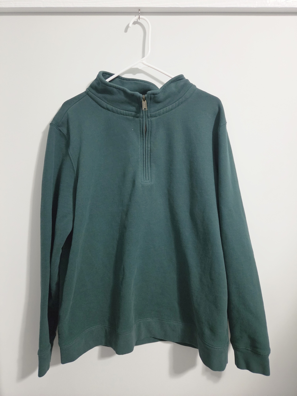 Fat Face Men's Dark Teal Quarter-Zip Pullover
